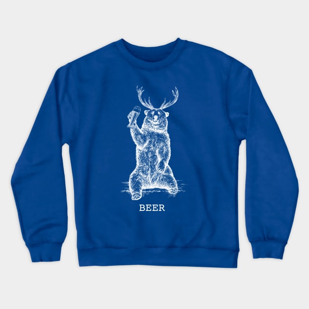 Bear + Deer + Beer Crewneck Sweatshirt by N8I